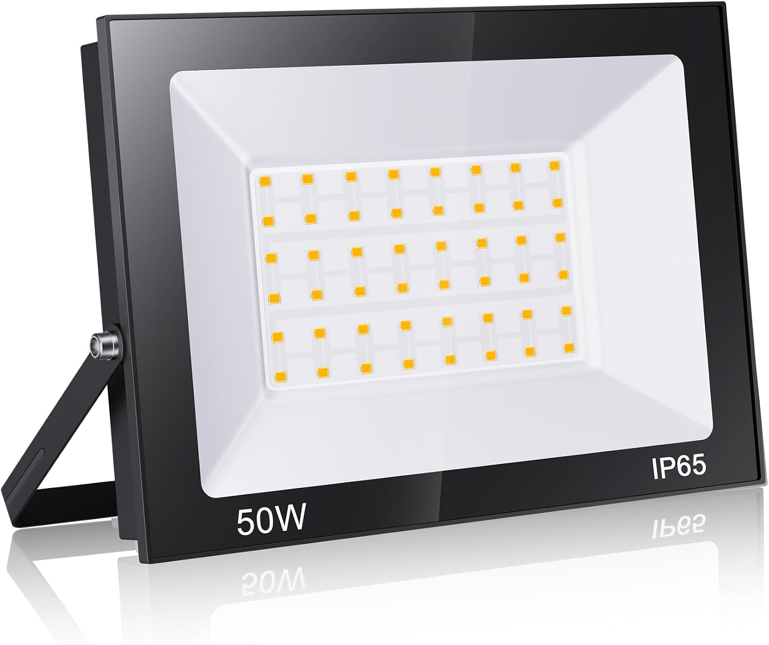 50-w-led-flutlicht – 1 Stück – Schwarzes Aluminium – 5000 Lm, Ip65 Wasserdicht – Für Garten, Terrasse Und Außenbereich – Warmweiß (3000 K)