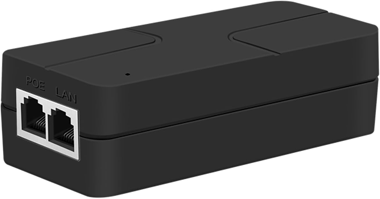 Poe-injektor – 1 Stück – Metall – 30 W Gigabit 2,5 Gbit/s – Voip-ip-kamera – Schwarz