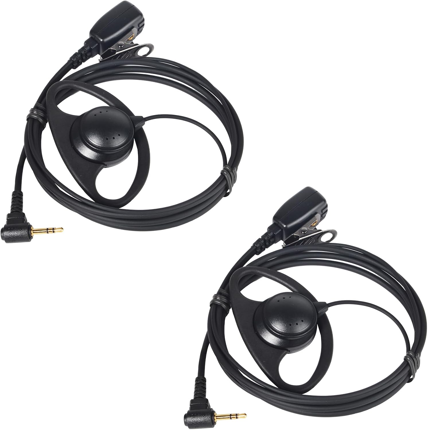D-förmiges Funk-headset – 2er-pack – Mit Ptt-mikrofon – Für Motorola Talkabout T62, T82 Und T92