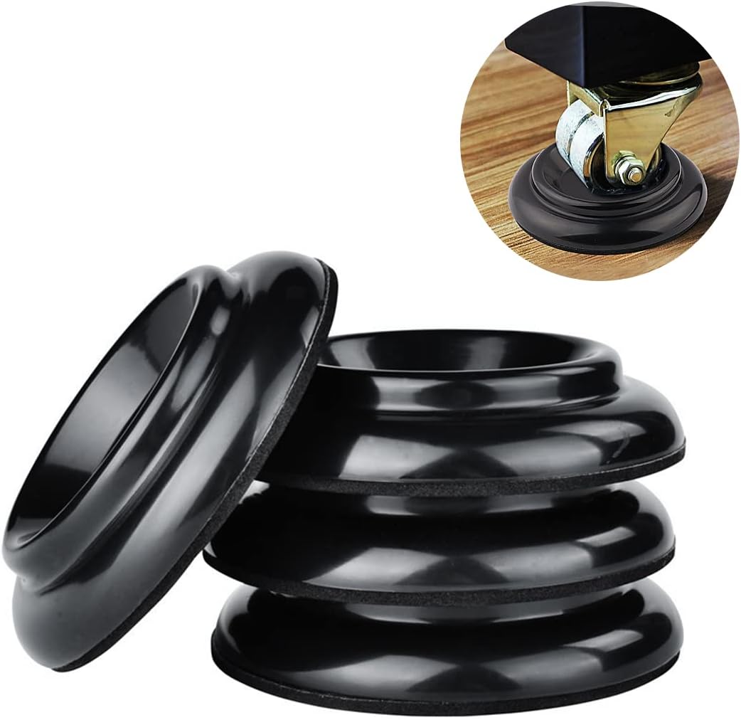 Klavierschutz – 4er-set – Abs Und Eva – Rutschfest – Für Parkett- Und Teppichböden – Schwarz – 100 Mm