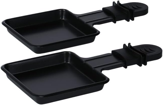 Raclettepfanne – 2er-set – Ptfe – Antihaftbeschichtung – Für Elektrogeräte – 18,5 X 9 X 1,5 Cm – Schwarz