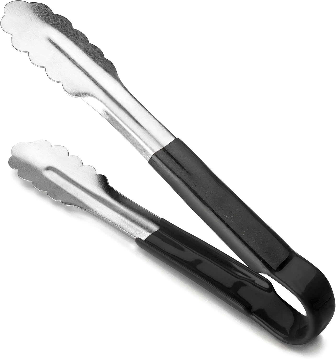 Küchenzange – 1 Stück – Edelstahl – Isolierter Griff – Lebensmittelecht – 24 Cm – Schwarz