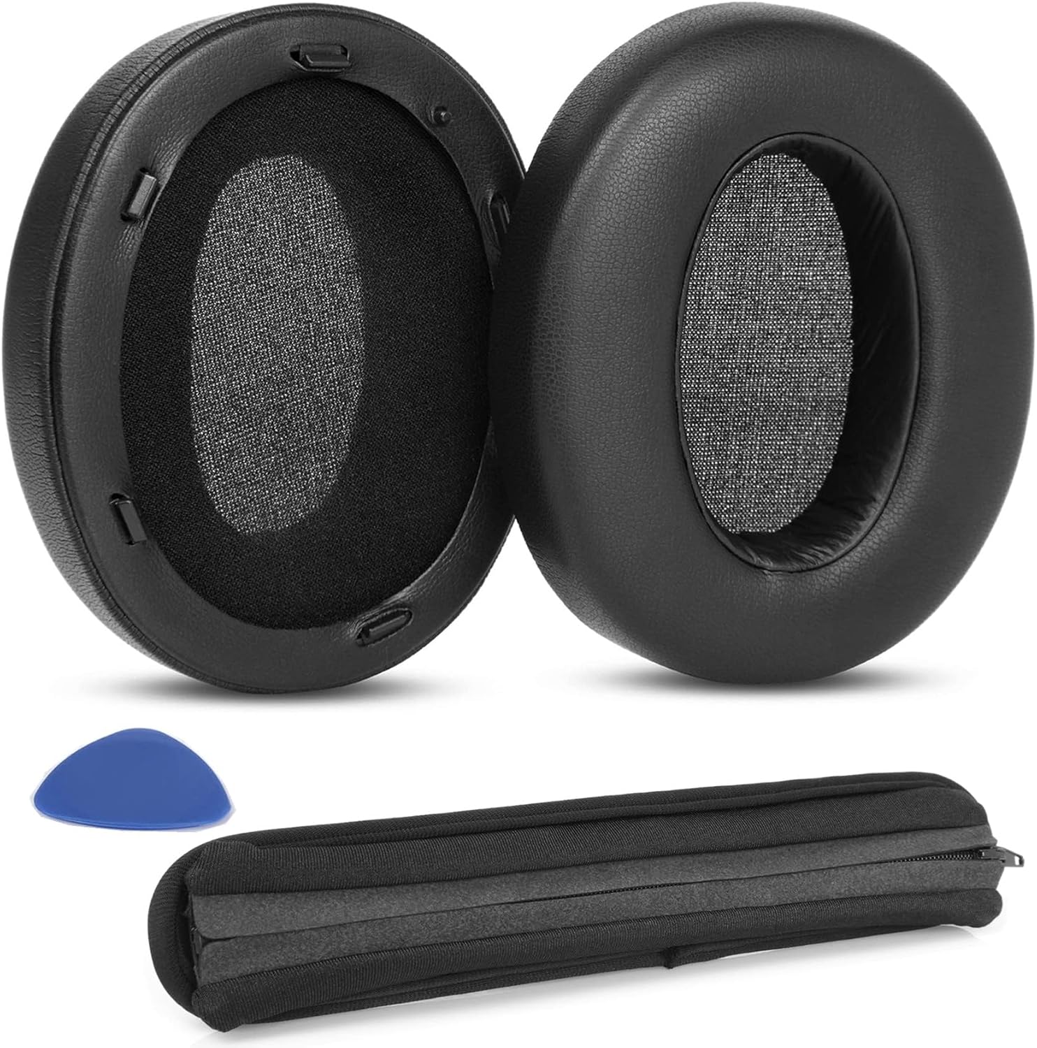 Ersatz-ohrpolster – 1 Paar – Stoff Und Schaumstoff – Kompatibel Mit Sony Wh-xb910n – Schwarz