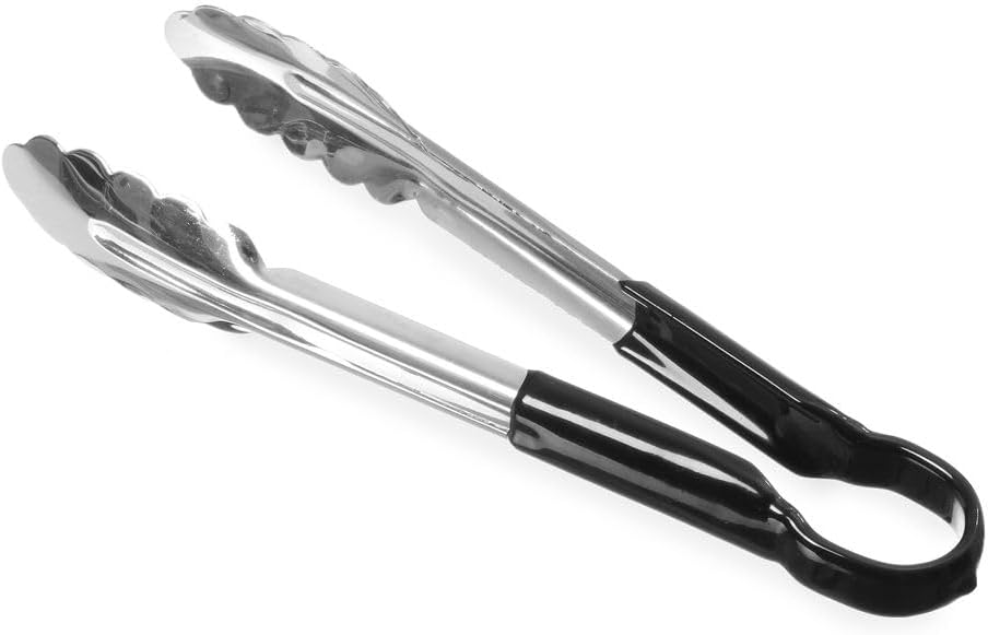 Grillzange – 1 Stück – Edelstahl – Haccp-konform – Küche Und Grill – 250 Mm, Schwarz