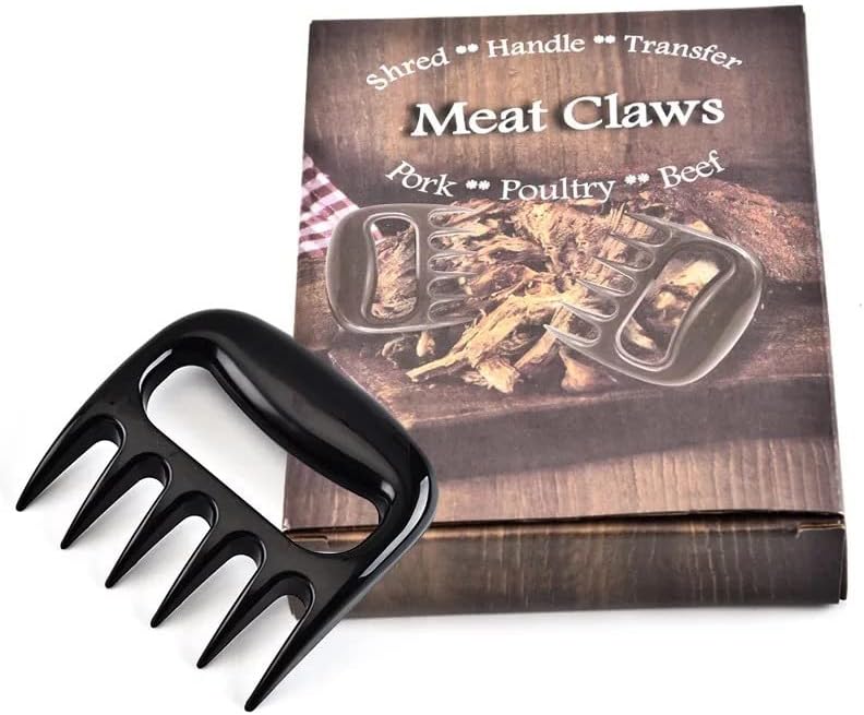 Grillkrallen – 2 Stück – Schwarzer Abs-kunststoff – Hitzebeständig Bis 250 °c – Für Fleisch Und Geflügel – 11 X 10,5 Cm