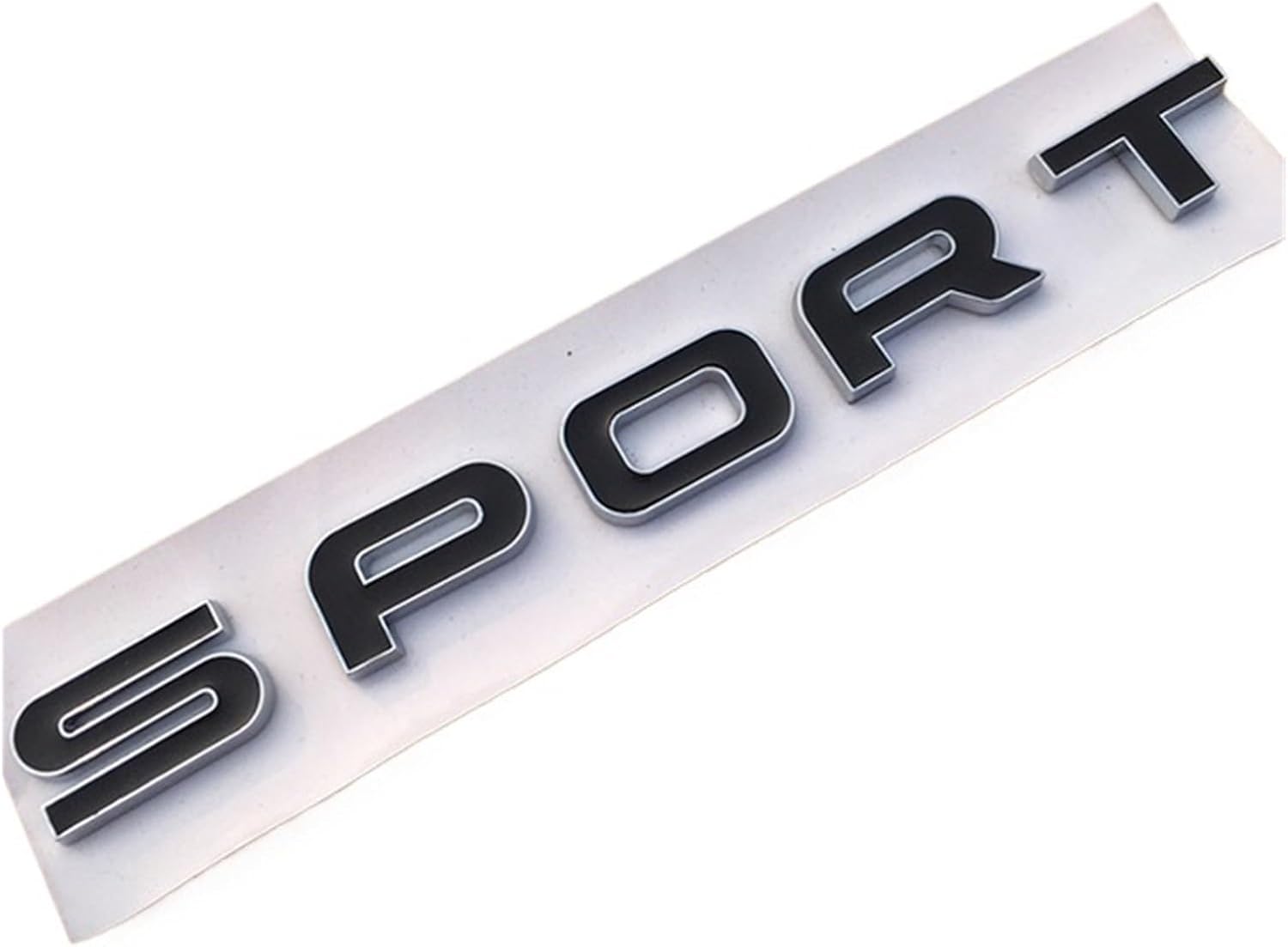 Sportemblem Aus Schwarzem Und Silbernem Abs – 1-teilig – Heckklappenbeschriftung – Wetterfest – Für Range Rover – 162 X 18 Mm