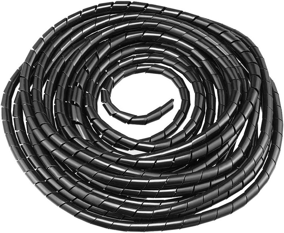 Spiralkabelschlauch – 12 M – Polyethylen – Kabelmanagement – Tv/pc/usb – 8 Mm Schwarz