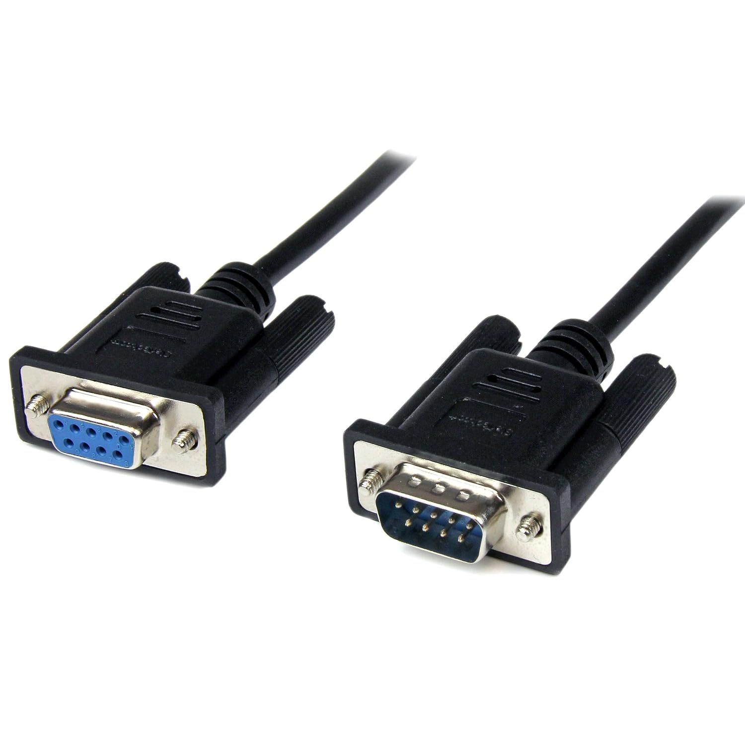 Rs232-seriellkabel – 1 M – Db9 Stecker/buchse – Aluminium-mylar-abschirmung – Pc-datenübertragung – Schwarz