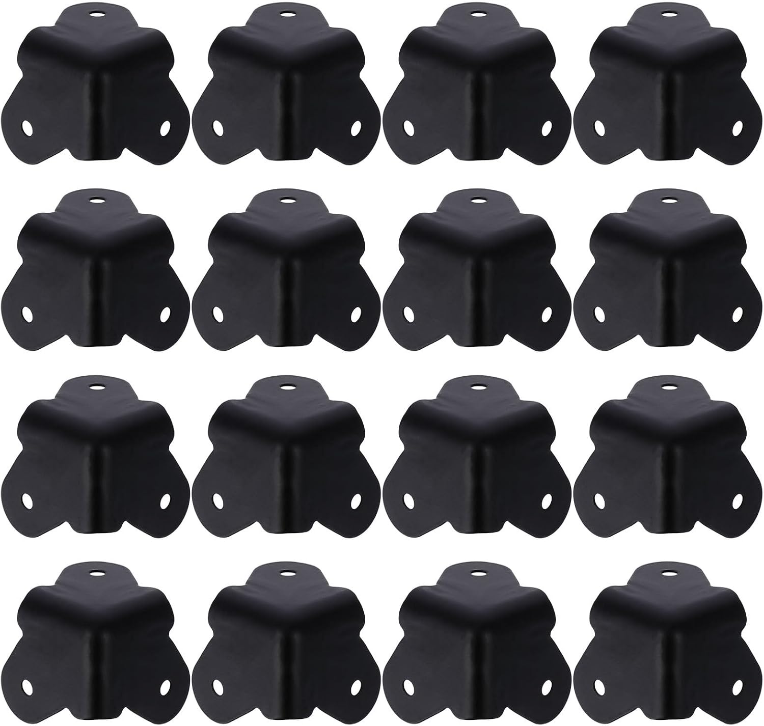 Eckenschützer – 16er-pack – Schwarzes Metall – Stoßfest Für Lautsprecher – Inkl. Schrauben – 4,40 Cm