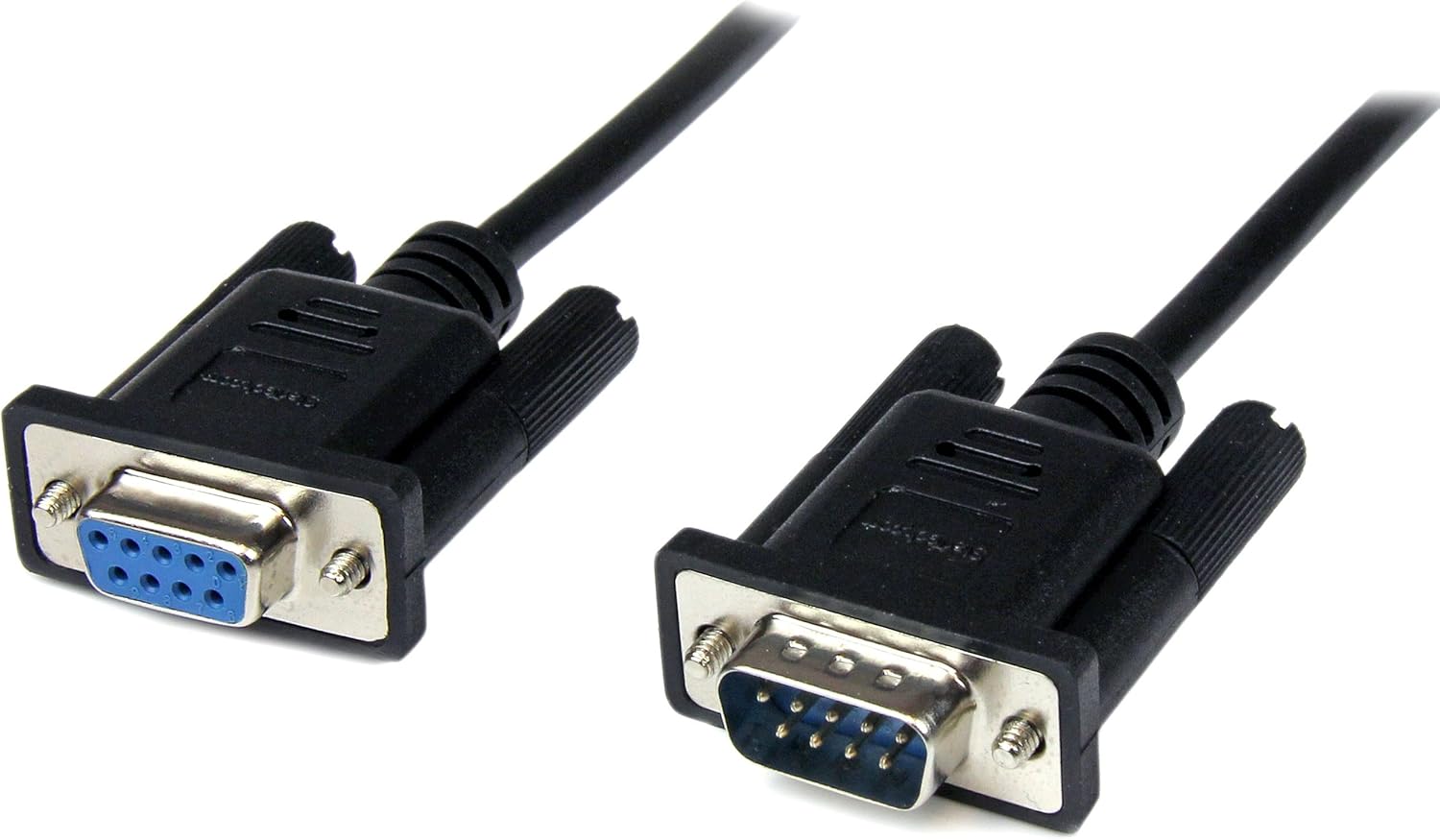 Rs232-seriellkabel – 2 M – Db9 Stecker/buchse – Al-mylar-abschirmung – Dte-anschluss – Schwarz