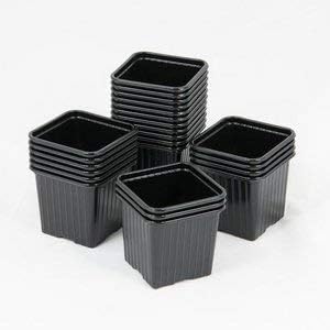 Anzuchttöpfe – 100 Stück – Schwarzer, Tiefgezogener Kunststoff – 8 X 8 X 7 Cm Große Quadrate Für Den Gartenbau – Ideal Für Gärtnereien Und Balkone