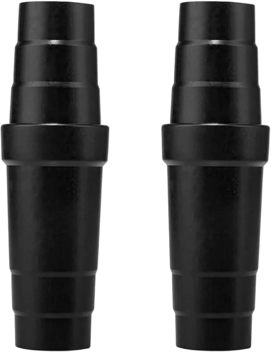 Set Mit 2 Staubsaugerschlauchadaptern – Abs-kunststoff – Verstellbarer Reduzieradapter Mit Verschiedenen Durchmessern – Für Haus Und Werkstatt – Schwarz, 31,5 Bis 45 Mm