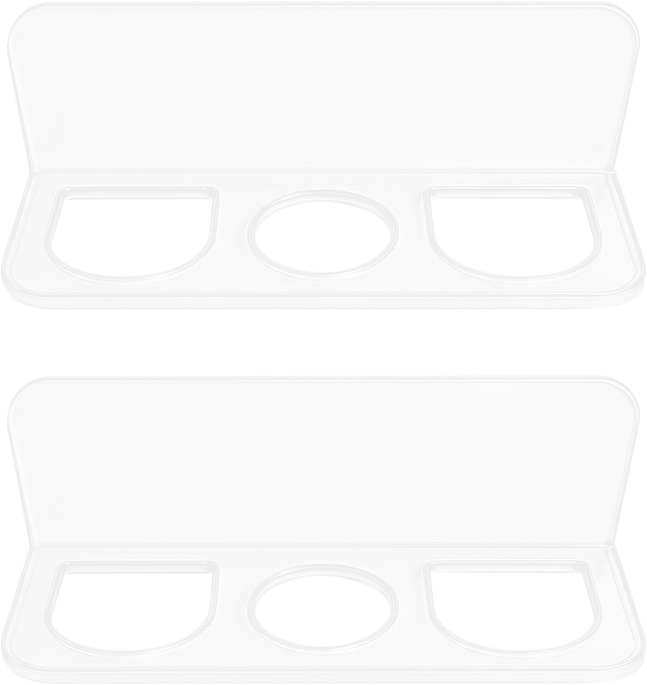Set Mit 2 Wand-zahnbürstenhaltern – Robustes Kunststoff – 3 Befestigungslöcher – Ideal Für Bad Und Waschtisch – Kompaktes Schwarz