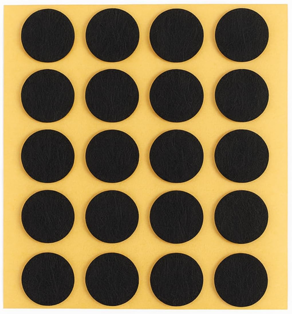 Set Mit 20 Schwarzen Filzgleitern – Weich Klebend, 15 Mm – Kratzschutz Für Möbel Und Dekoartikel – Für Den Innenbereich