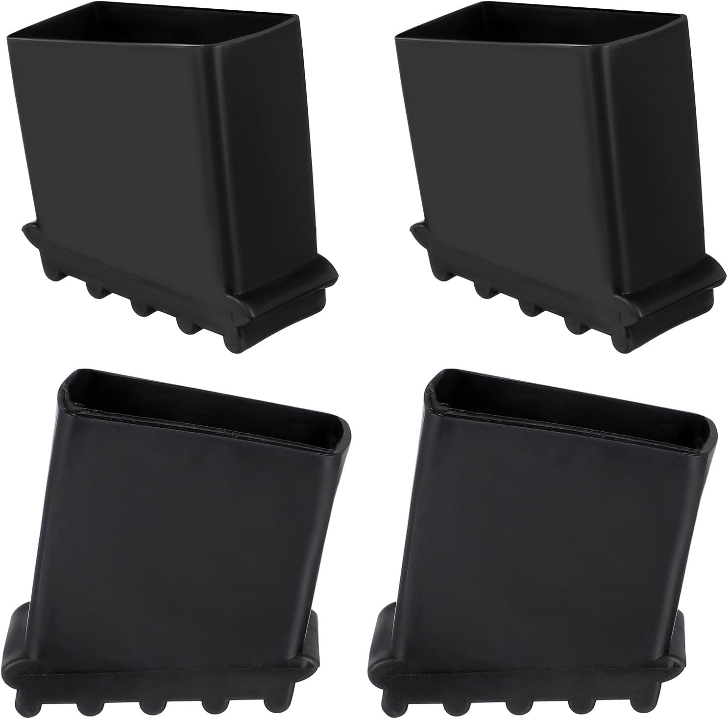 Leiterfüße – 4er-set – Verdicktes Schwarzes Gummi – Rutschfest Und Geräuscharm – Für Heim- Und Profi-trittleitern – 6 X 6 X 2,8 Cm