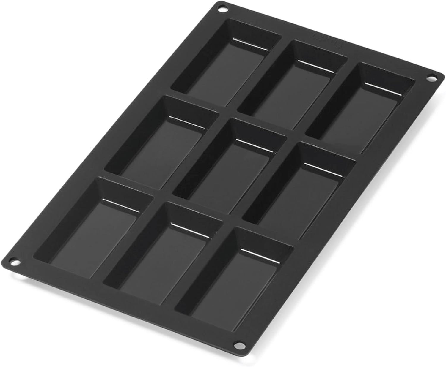 Financier-form Mit 9 Mulden – Platinschwarzes Silikon – Ofen- Und Spülmaschinenfest – Für Hobby- Und Profi-backen – 30 X 17,5 Cm