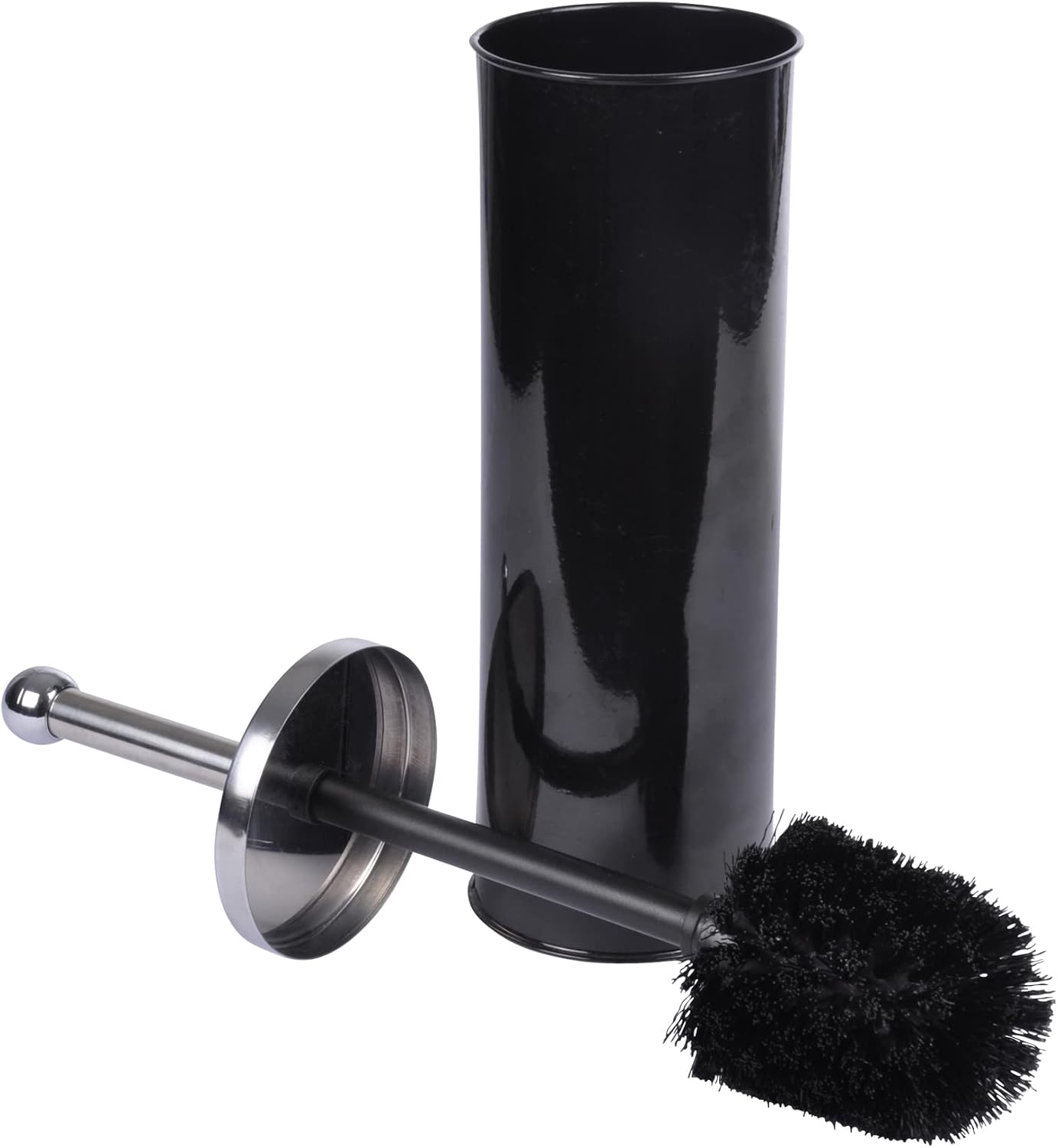 Schwarze Metall-toilettenbürste – 1 Stück – Modernes, Robustes Design – Badhygiene – Zeitgemäße Einrichtung – 9,5 X 37 Cm