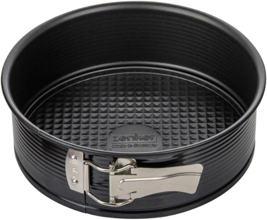 Runde Kuchenform (20 Cm Durchmesser) – 1 Stück – Antihaftbeschichtung, Schwarzer Stahl – Gleichmäßiges Backen – Selbstgebackenes Gebäck – Für 4–6 Personen – 20,5 X 6,5 Cm