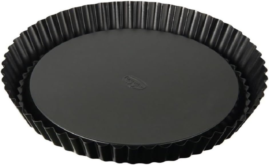 Umgedrehte Tarteform – 1 Stück – Schwarzer Edelstahl – Optimale Antihaft-backeigenschaften – Für Süßes Und Herzhaftes Gebäck – 28 X 3,5 Cm