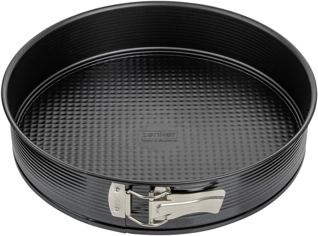 Runde Kuchenform, 24 Cm Durchmesser – 1 Stück – Beschichteter Stahl – Klappöffnung – Ideal Zum Backen – Schwarz