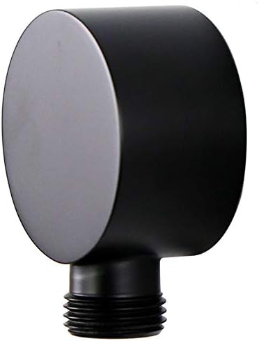 Wandmontierter Zulaufwinkel – 1 Stück – Messing Matt Schwarz – G1/2-anschluss Für Dusche – Modernes Badezimmer – Durchmesser 4,5 Cm