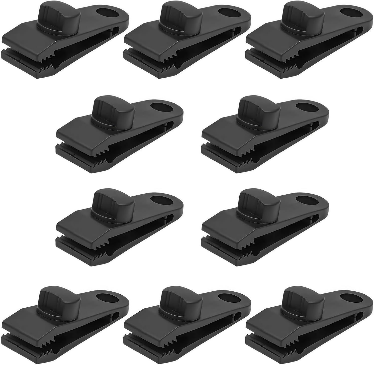 Planenclips – 10er-pack – Schwarzes Polypropylen – Kein Bohren Erforderlich – Für Camping Und Pool – 8 X 3 X 2,5 Cm