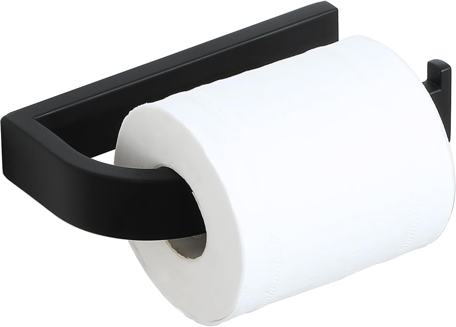 Toilettenpapierrollenhalter – 1 Stück – Schwarzer Edelstahl Sus304 – Selbstklebende Montage Ohne Bohren – Für Bad Und Küche – Länge 16 Cm