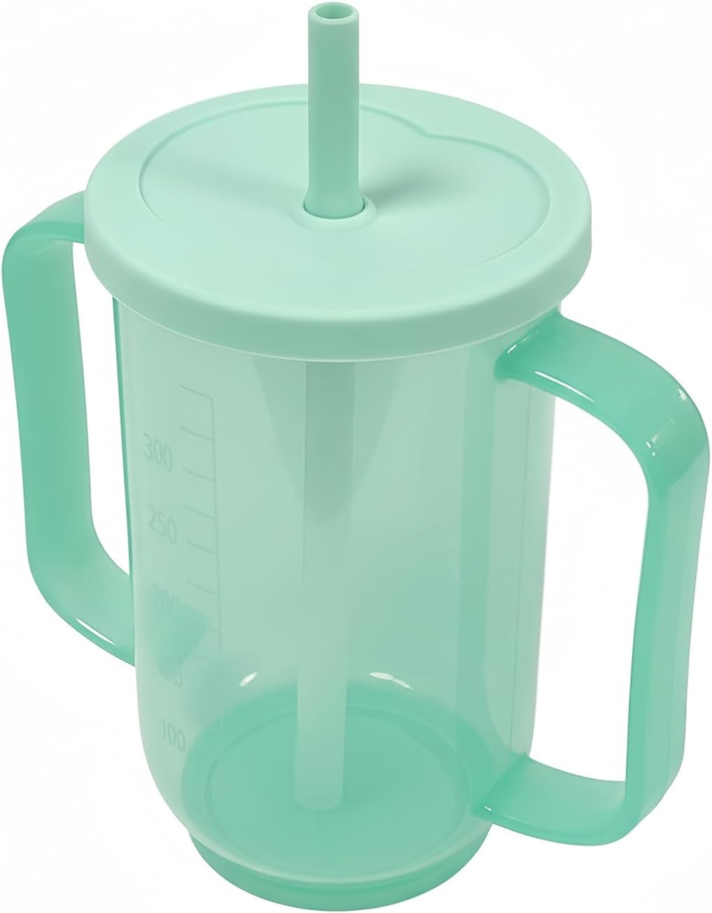 Auslaufsicherer Becher 350 Ml – 1 Stück – Pp-kunststoff – Durchflussregulierbar – Für Senioren Und Patienten – Transparent