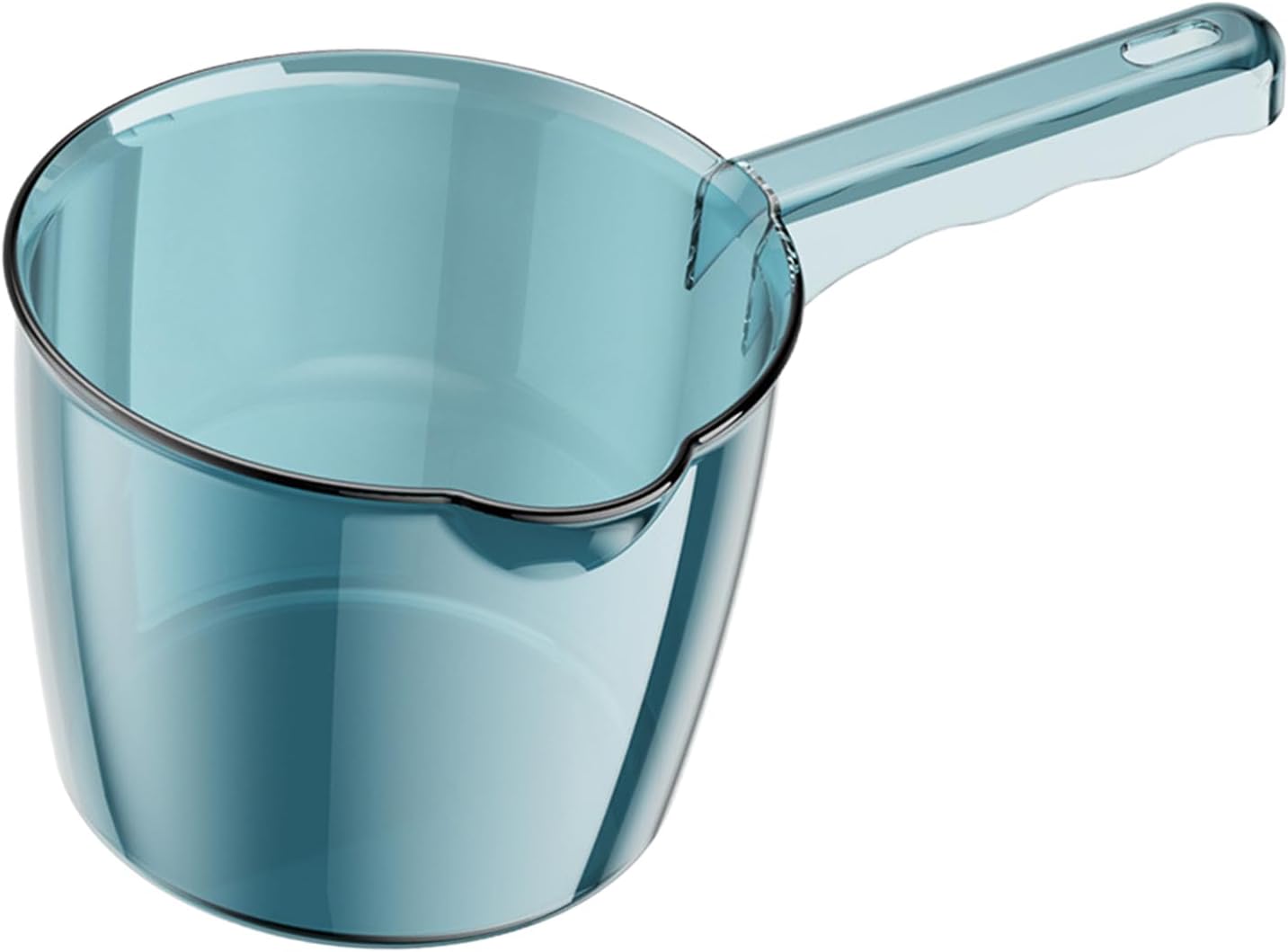 Transparente Badekelle – 1 Stück – Robustes Plastik – Spritzgeschützter Ausguss – Kinder- Und Küchengeeignet – Ergonomischer Langer Griff