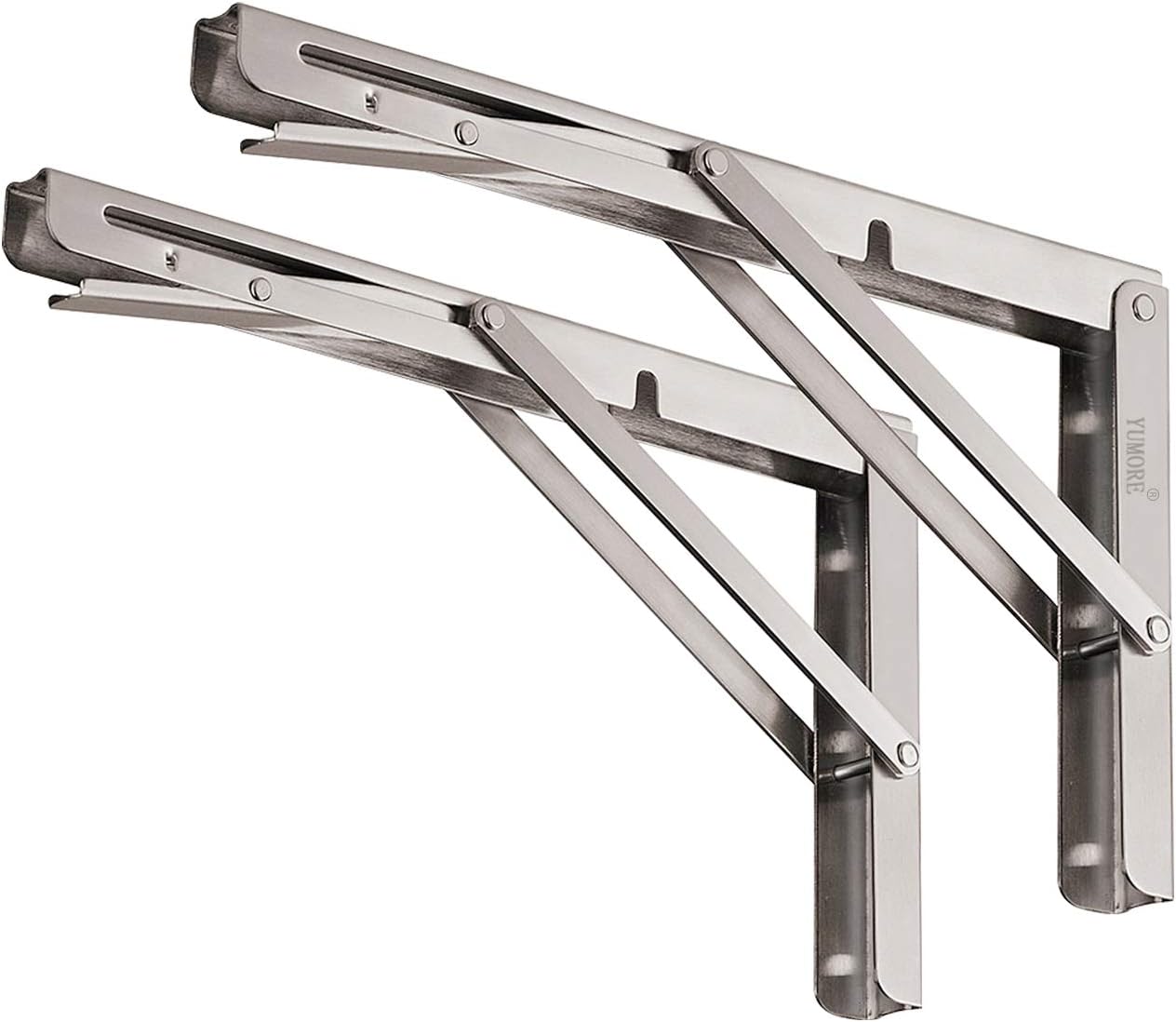 Klappbare Halterung – 2er-set – Edelstahl – Tragkraft 150 Kg – Garage/küche – 300 X 170 Mm
