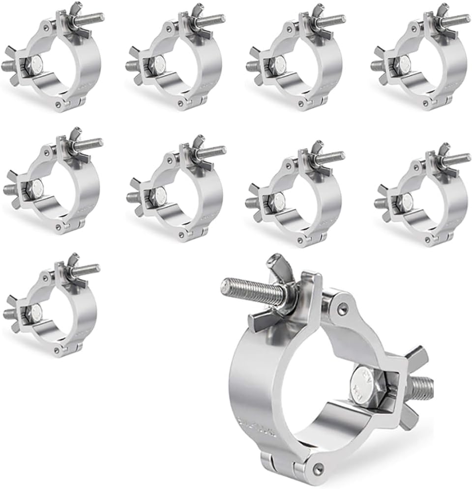 Landwirtschaftliche Klemmen – 10 Stück – Aluminium – Tragkraft 200 Kg – Für Bühnenbeleuchtung – 48–52 Mm