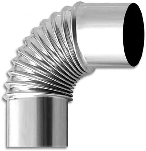 90°-schornsteinbogen – 1 Stück – Verzinkter Stahl – Hitzebeständig – Für Öfen Und Boiler – Durchmesser 100 Bis 200 Mm