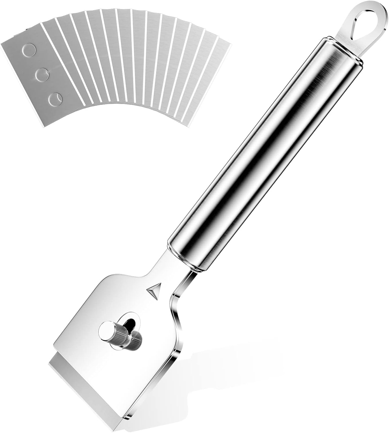 Keramik-kochfeldschaber – 14 Metallklingen – Für Induktions- Und Backofenreinigung – Ergonomischer Griff
