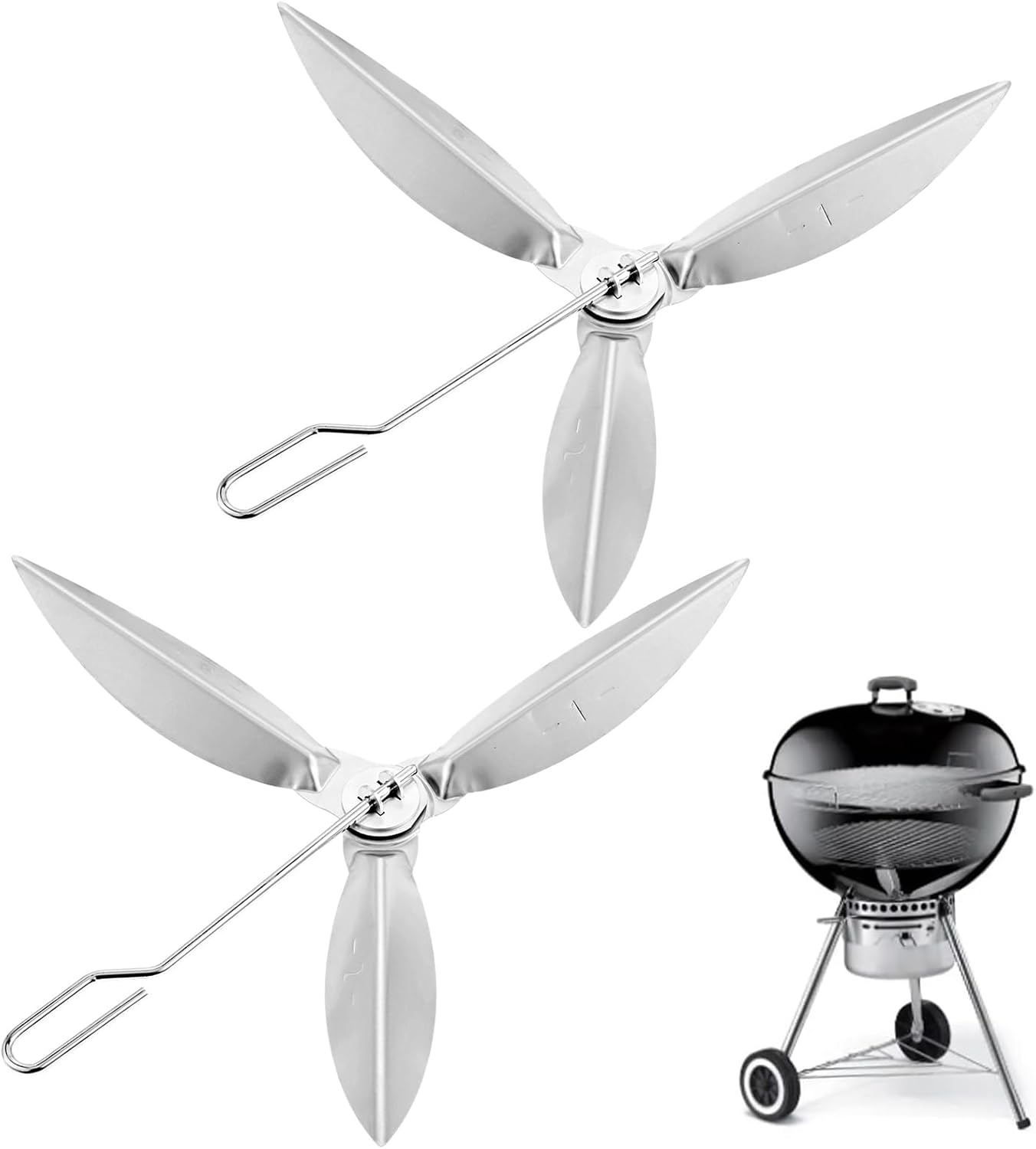 Ein-knopf-reinigungssystem – 2er-pack – Stahl – Für Weber 47 Cm Grill