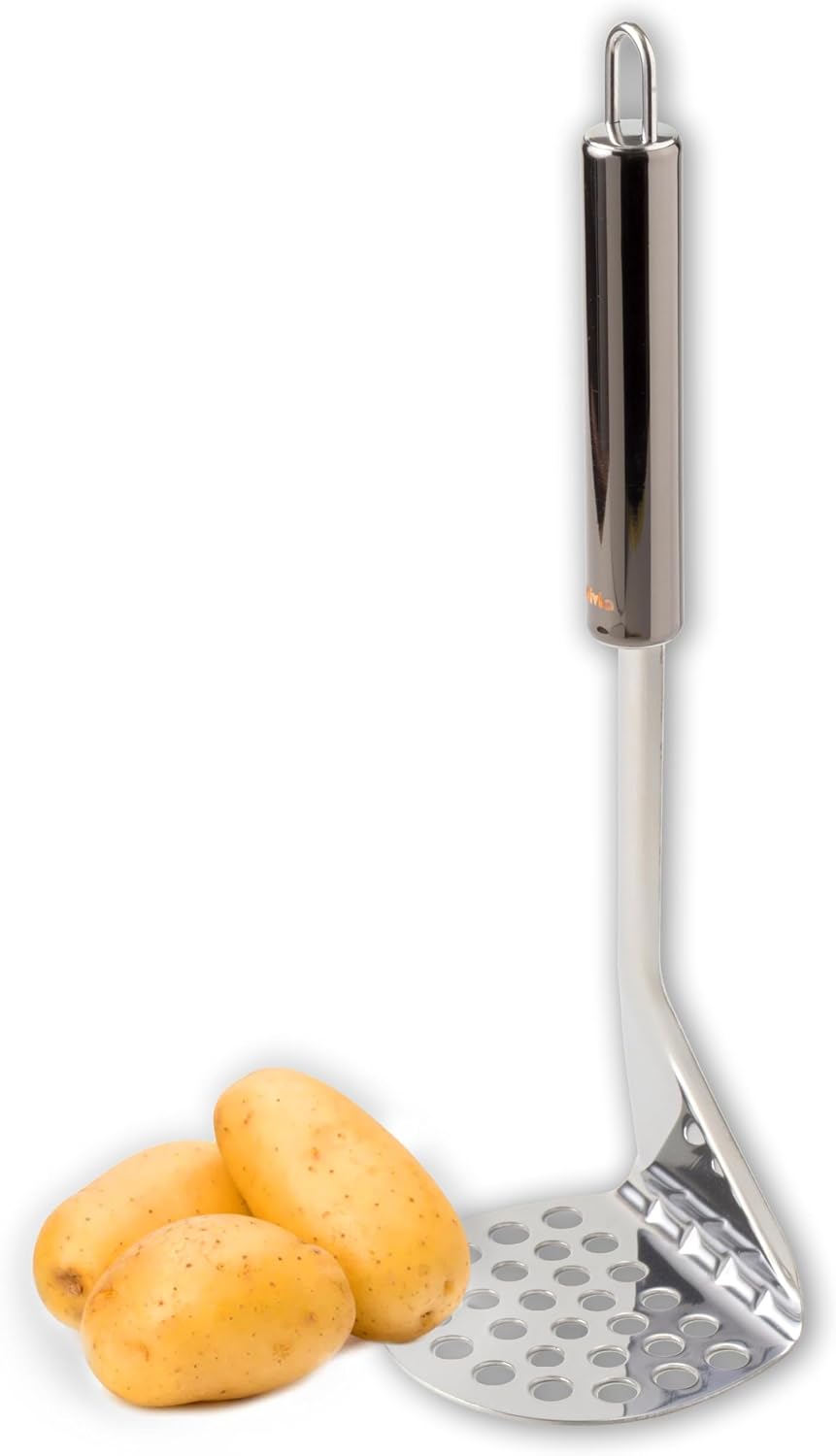 Kartoffelstampfer – 1 Stück – Edelstahl – Ergonomisches Design – Für Gemüse Und Obst – Silberfarben