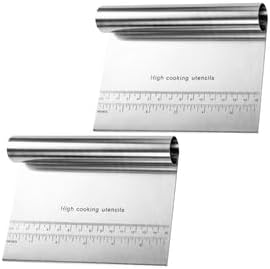 Küchen-raclette Aus Edelstahl – 2er-set – Edelstahl – Präzise Skala – Für Gemüse Und Gebäck – 18 Cm