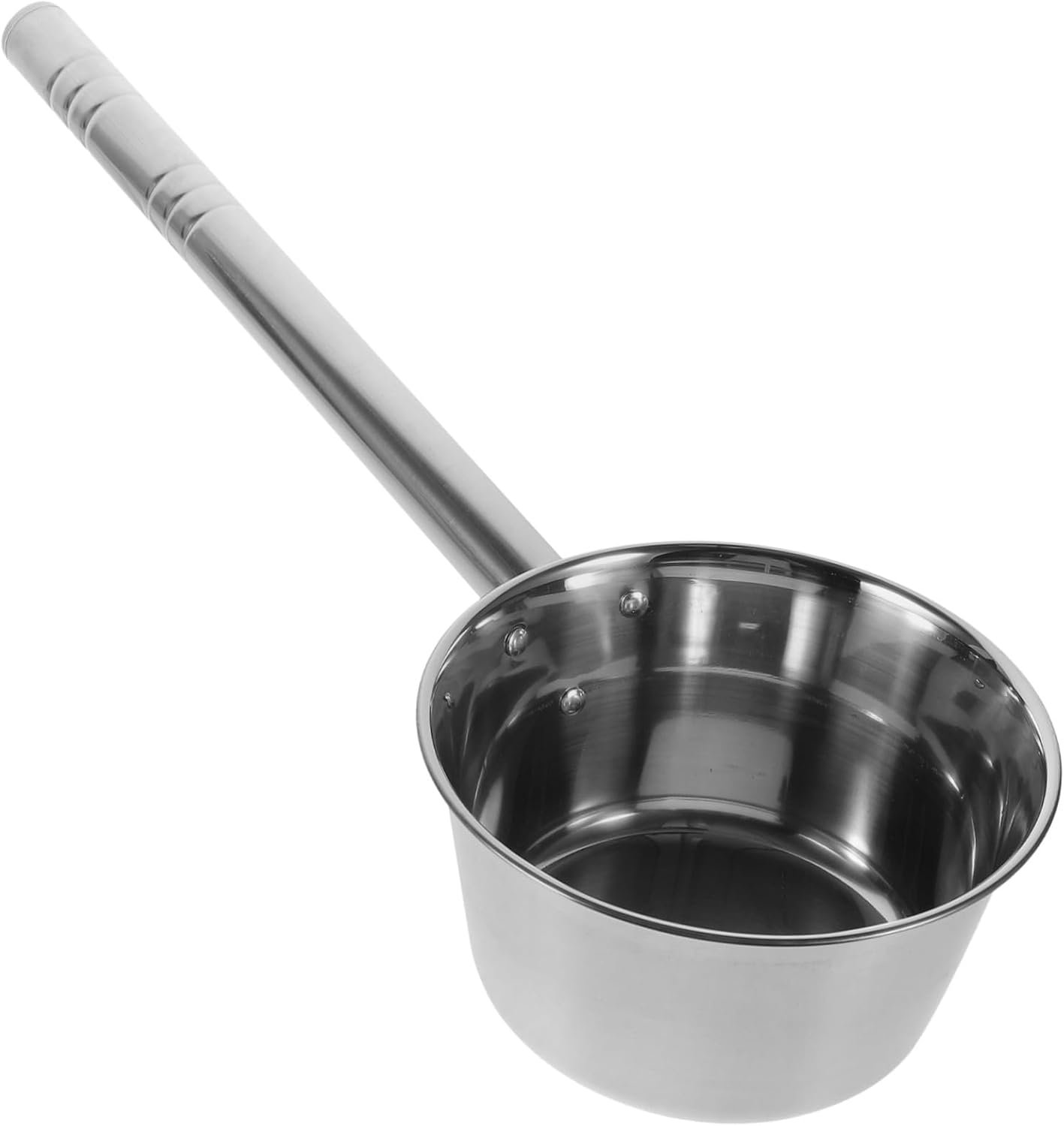 Schöpfkelle Aus Edelstahl – 1 Stück – Metall – 46 Cm Ergonomischer Griff – Küche, Garten, Bad – Silber