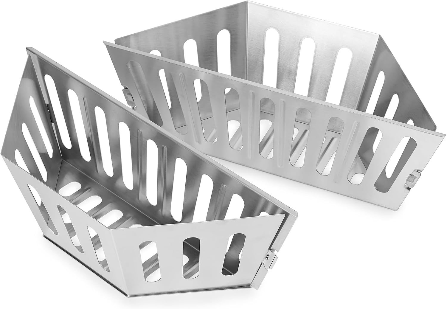 Holzkohlekorb - 2er-set - Edelstahl - Direktes Und Indirektes Grillen - Für Kugelgrills Mit 57 Und 67 Cm Durchmesser