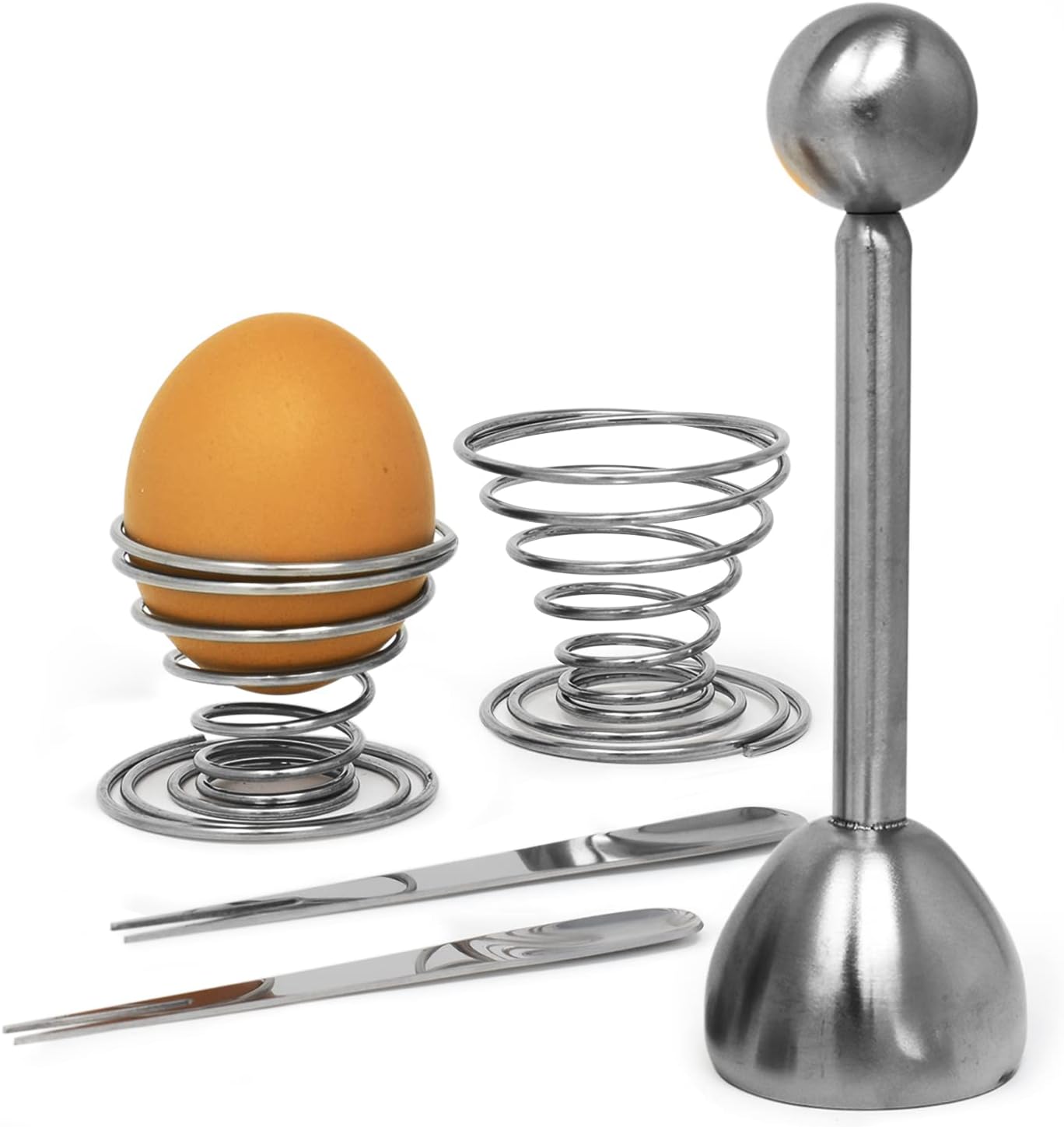 Eierschneider Aus Edelstahl – 4er-set – Edelstahl – Saubere Öffnung – Für Hartgekochte Eier