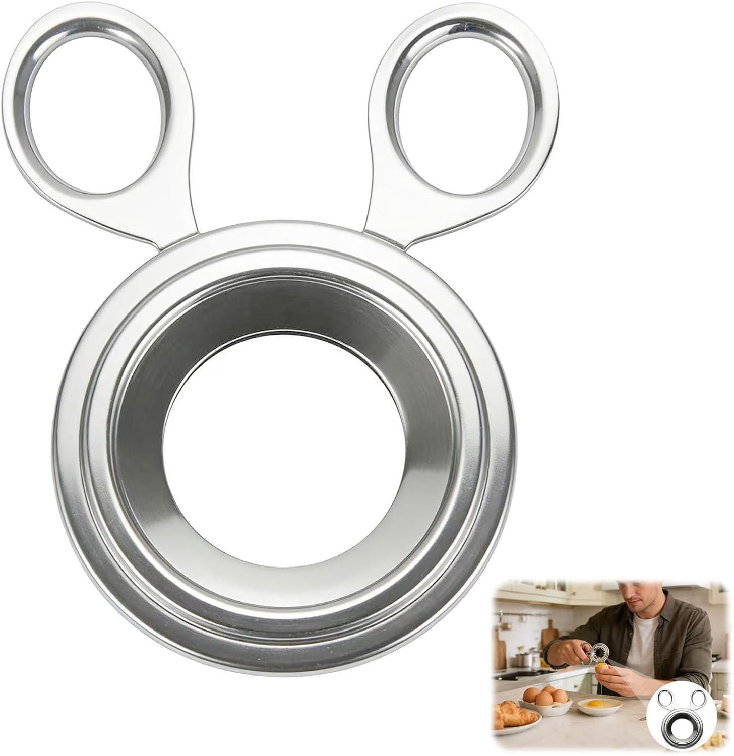Eierschneider – 1 Stück – Edelstahl – Präzises Öffnen Der Schale – Für Zuhause, Küche Und Gastronomie – Silber