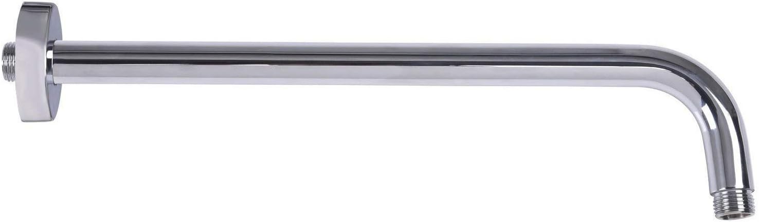 40 Cm Wandbrausearm – 1 Stück – Verchromtes Messing – Runde Halterung Für Regenduschkopf – Modernes Badezimmer – 400 Mm