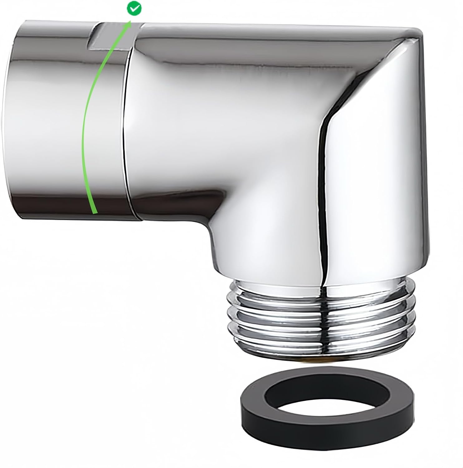 Winkel-duschadapter – 1 Stück – Massives, Verchromtes Messing – 135°-drehung – Für Badezimmer – G1/2-gewinde