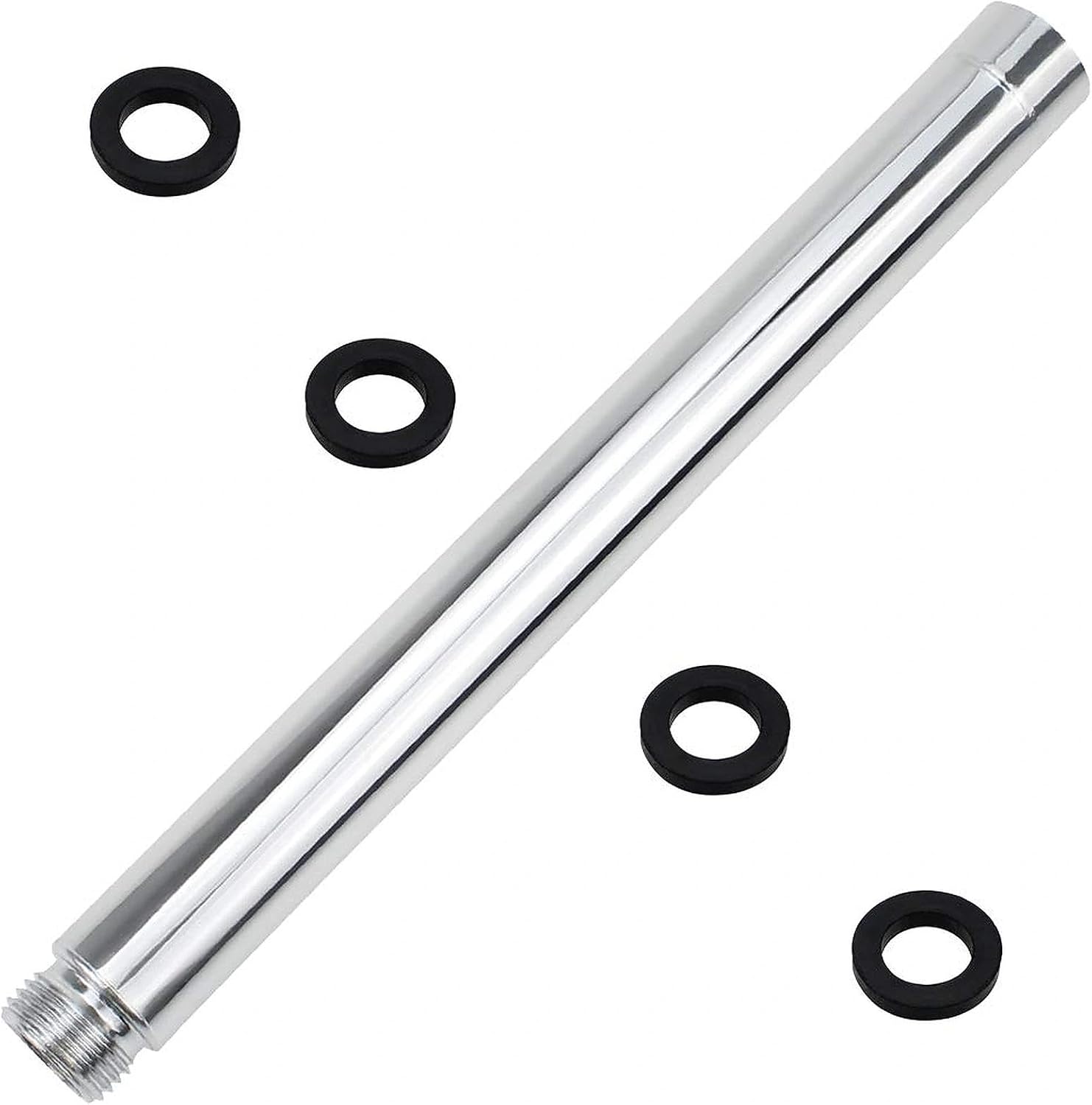 Duschverlängerungsarm – 1-teilig – Verchromter Edelstahl – 22,5 Cm Verlängerung Mit G1/2-gewinde – Modernes Badezimmer – Silber