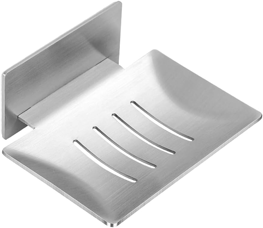 Wandseifenschale – 1 Stück – Edelstahl 304 – Klebemontage Ohne Bohren – Für Bad Und Küche – 12 X 7,7 X 5 Cm