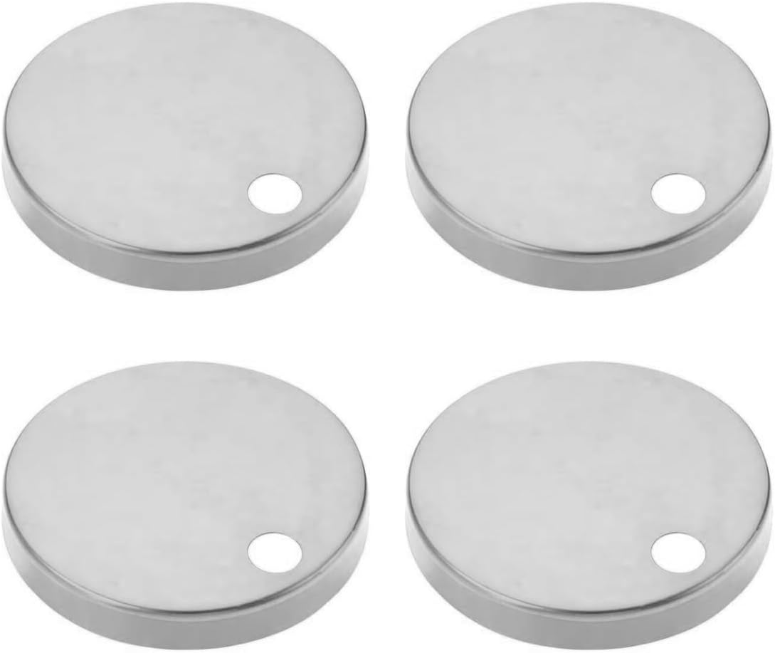Wc-scharnierabdeckungen – 4er-set – Edelstahl – Verdeckt Schrauben – Hotelbad – Silber 60 X 8,5 Mm