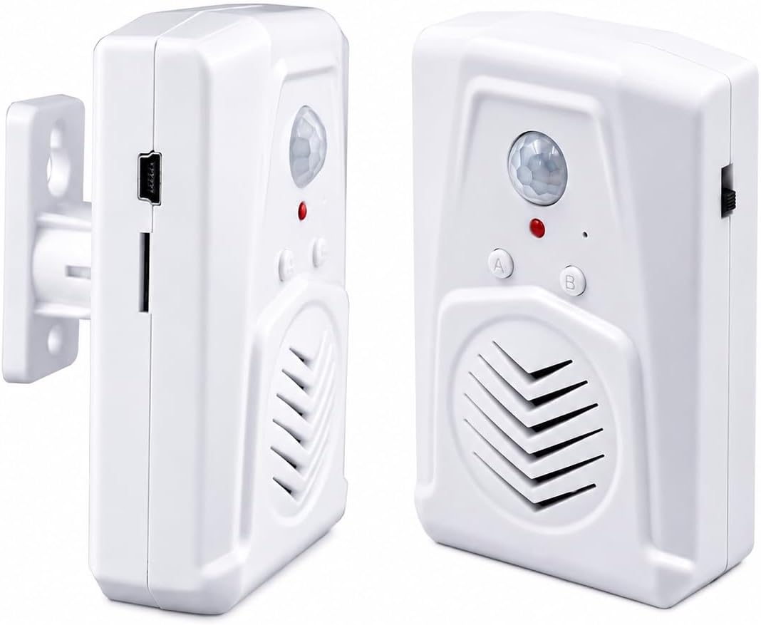 Pir-bewegungsmelder – 1 Stück – Kunststoff – Usb-mp3-player – Für Geschäfte Und Sicherheitseinrichtungen – 4 M Reichweite