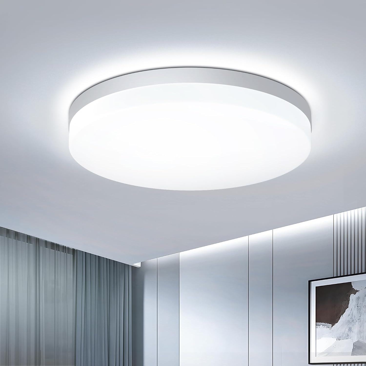 Runde Led-deckenleuchte – 1 Stück – Acryl – Ip44 Wasserdicht – Wohnzimmer, Schlafzimmer, Küche, Badezimmer – Ø 23 Cm