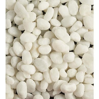 Weiße Marmorkiesel 40/60 Mm - 25-kg-sack - Naturstein - Für Garten, Terrasse Und Mulch