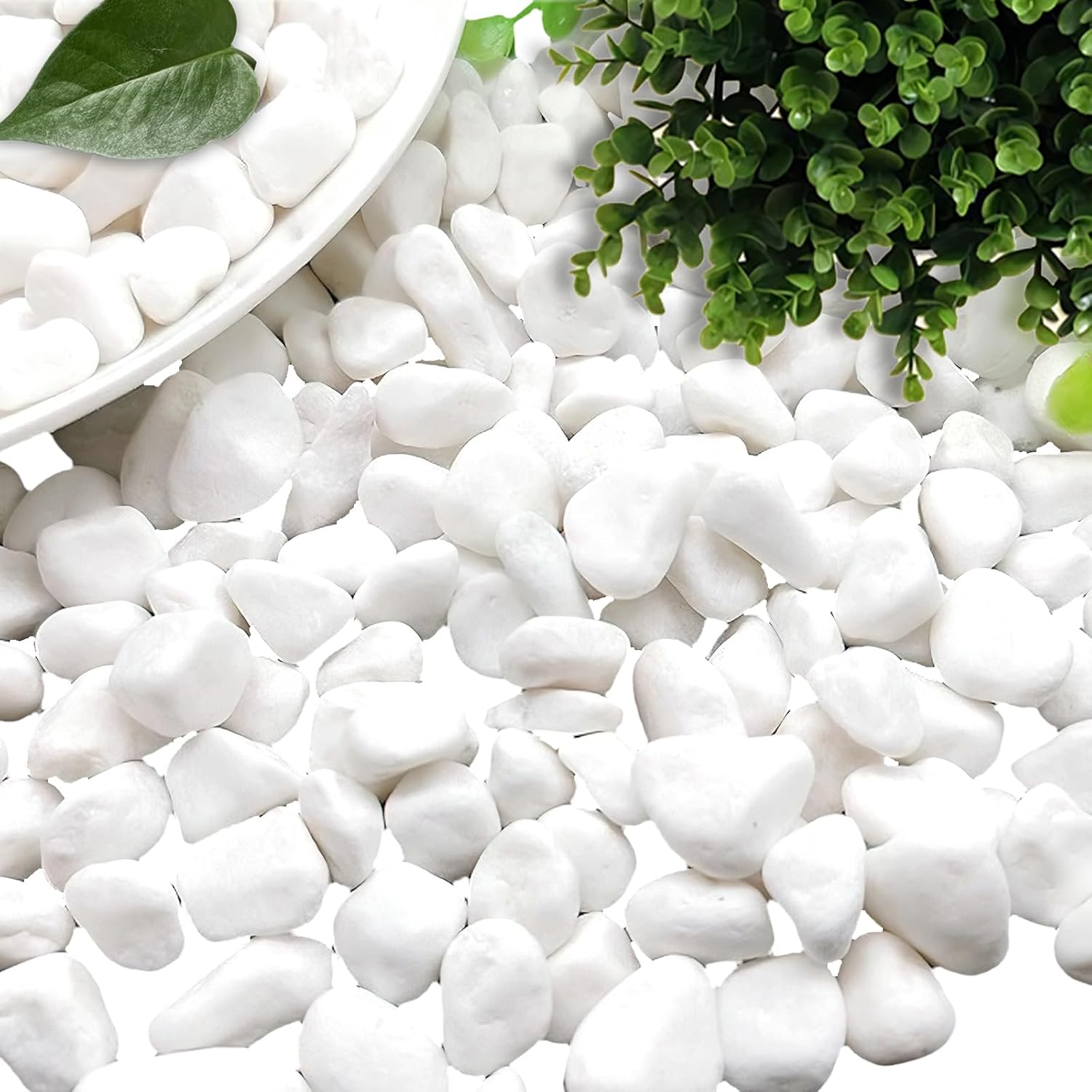 Weißer Kies – 1000 G – Naturstein – Garten- Und Aquariendekoration – Für Blumentöpfe Und Landschaftsgestaltung – 1 Bis 3 Cm