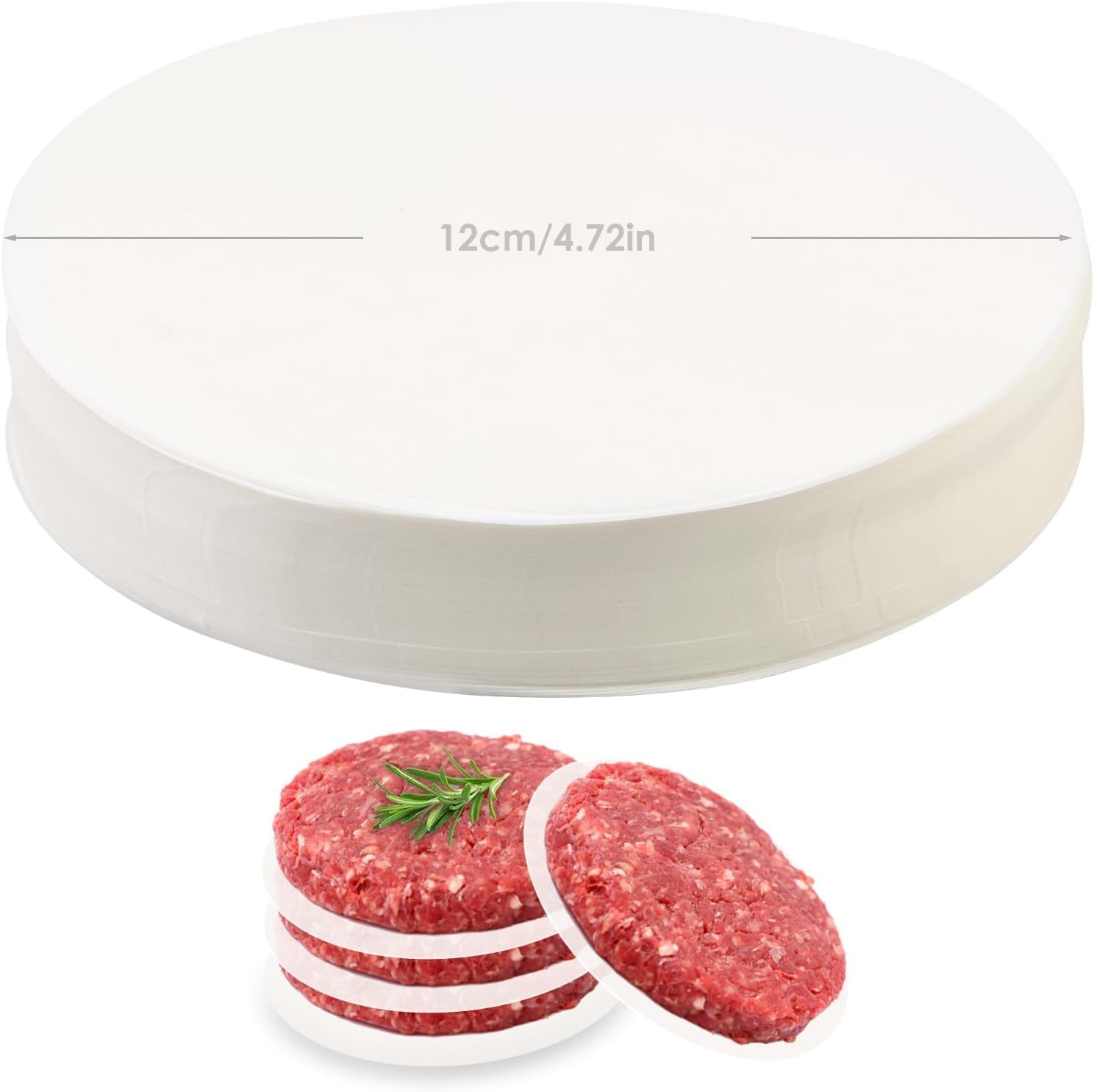 Backpapier – 500 Stück – Silikon – Antihaftbeschichtung – Mikrowellen- Und Frittiergeeignet – 12 Cm